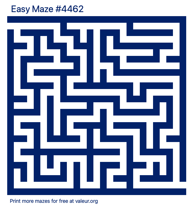 Free Printable Easy Maze number 4462