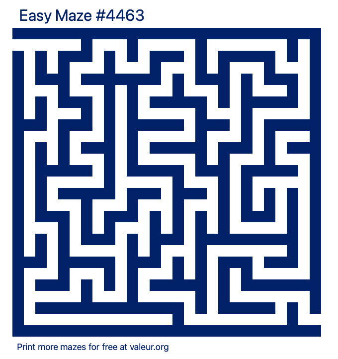 Free Printable Easy Maze number 4463