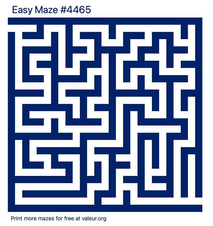 Free Printable Easy Maze number 4465