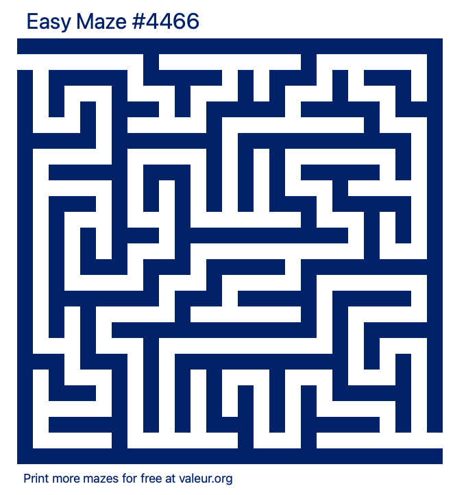 Free Printable Easy Maze number 4466