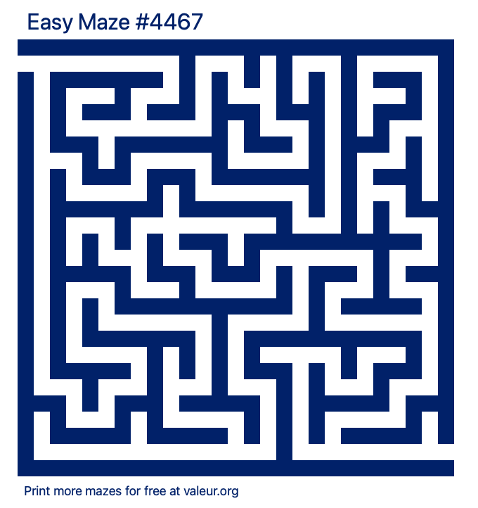 Free Printable Easy Maze number 4467