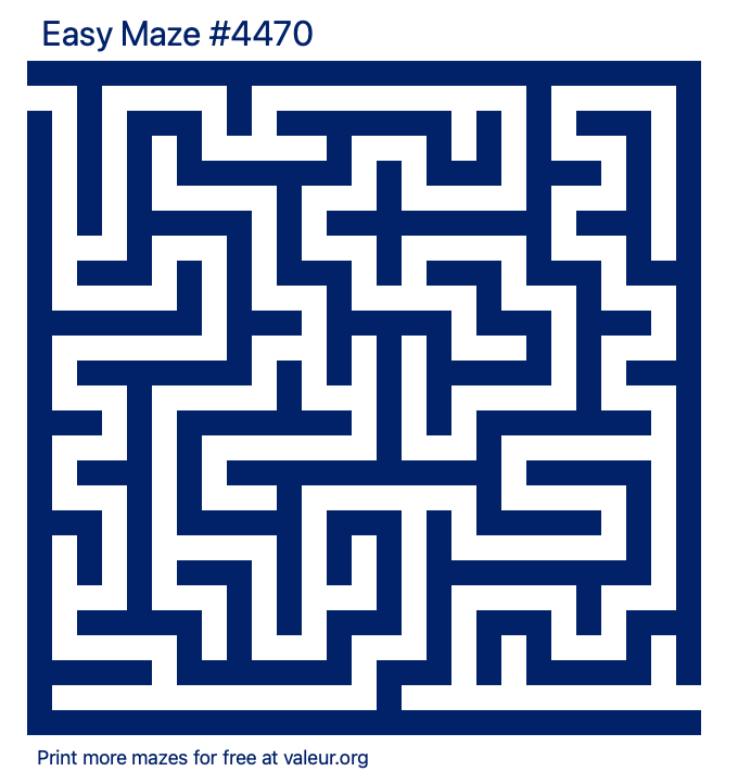 Free Printable Easy Maze number 4470