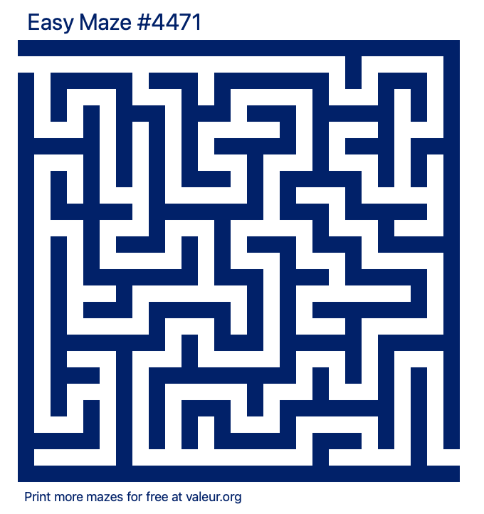 Free Printable Easy Maze number 4471