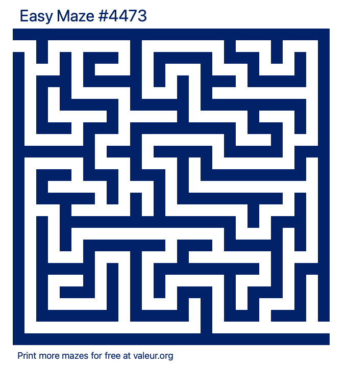 Free Printable Easy Maze number 4473