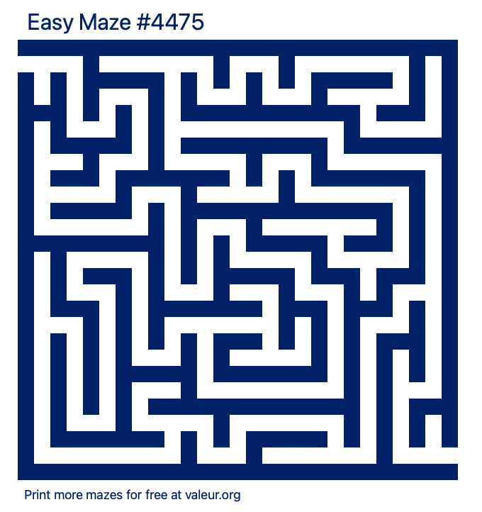 Free Printable Easy Maze number 4475