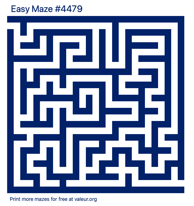 Free Printable Easy Maze number 4479