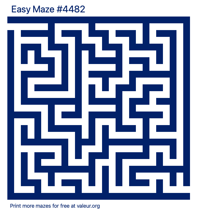 Free Printable Easy Maze number 4482