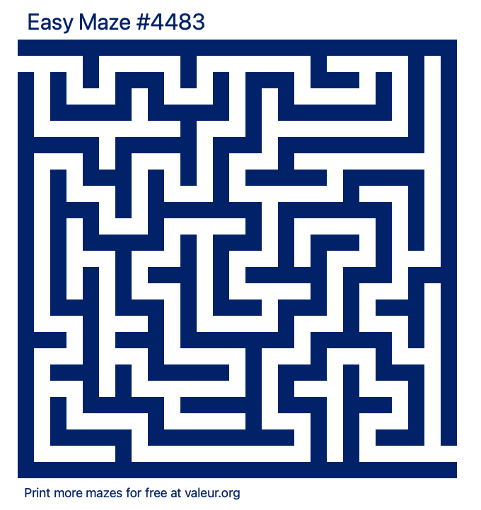Free Printable Easy Maze number 4483