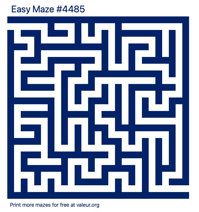 Free Printable Easy Maze number 4485