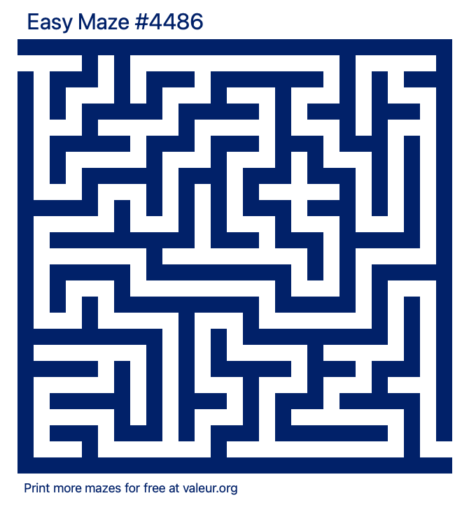 Free Printable Easy Maze number 4486