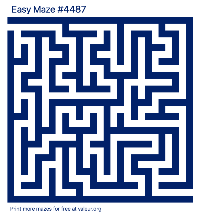 Free Printable Easy Maze number 4487