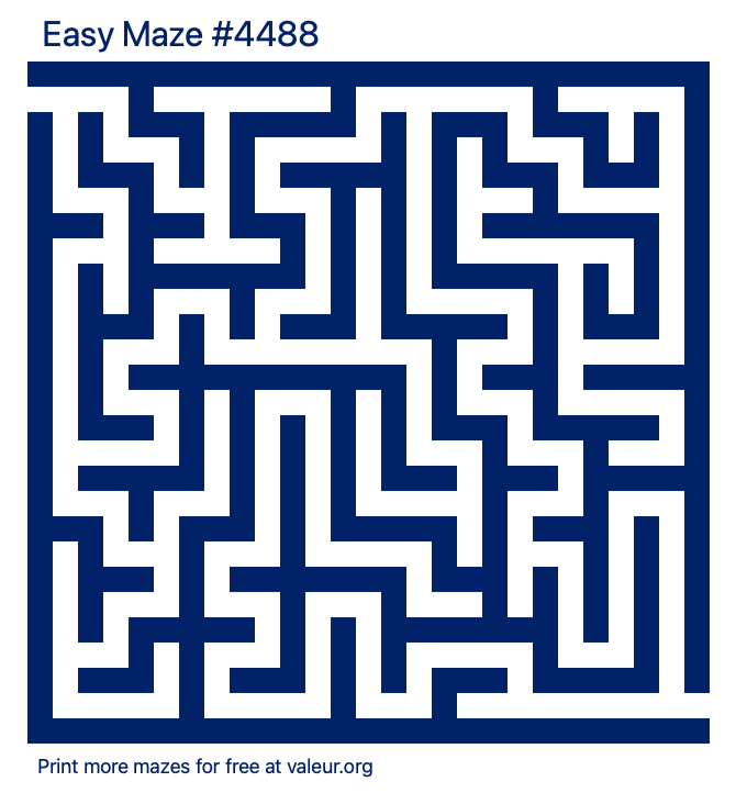 Free Printable Easy Maze number 4488