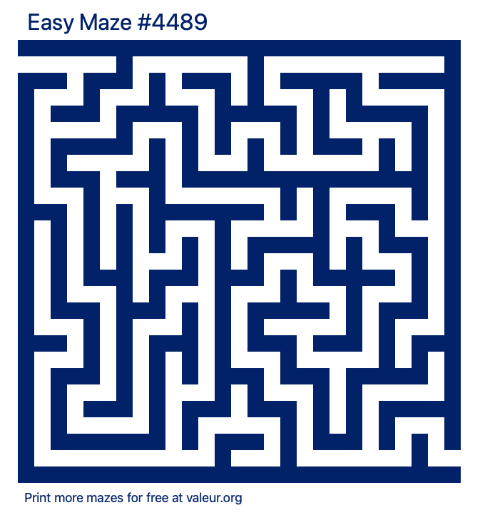 Free Printable Easy Maze number 4489
