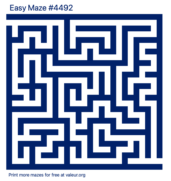 Free Printable Easy Maze number 4492