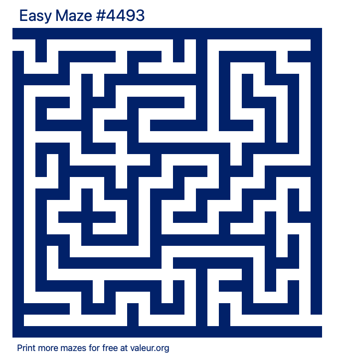 Free Printable Easy Maze number 4493