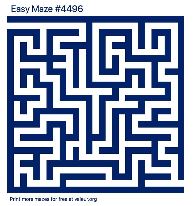 Free Printable Easy Maze number 4496
