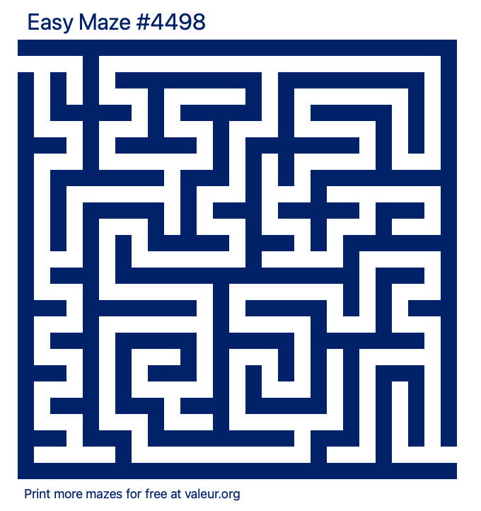 Free Printable Easy Maze number 4498