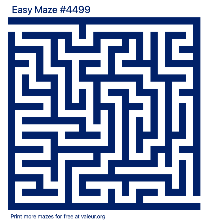 Free Printable Easy Maze number 4499