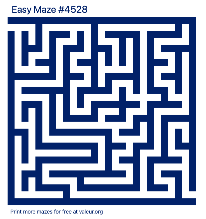 Free Printable Easy Maze number 4528