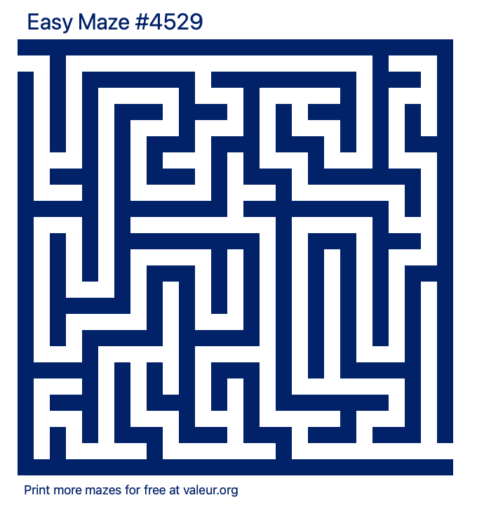 Free Printable Easy Maze number 4529