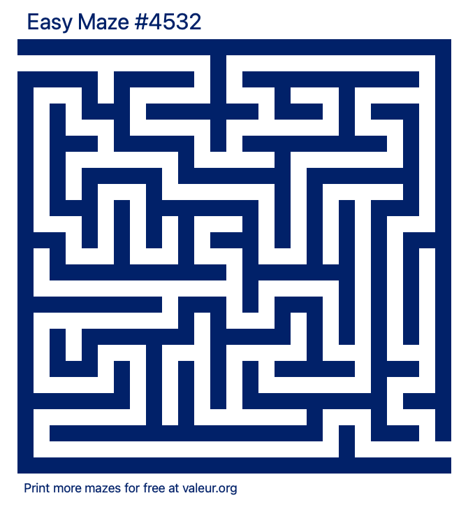 Free Printable Easy Maze number 4532