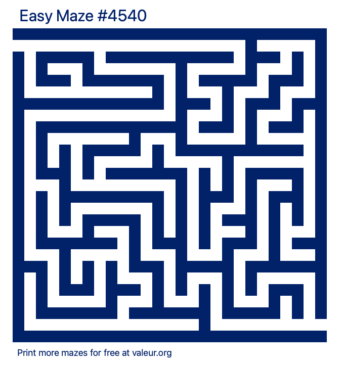 Free Printable Easy Maze number 4540