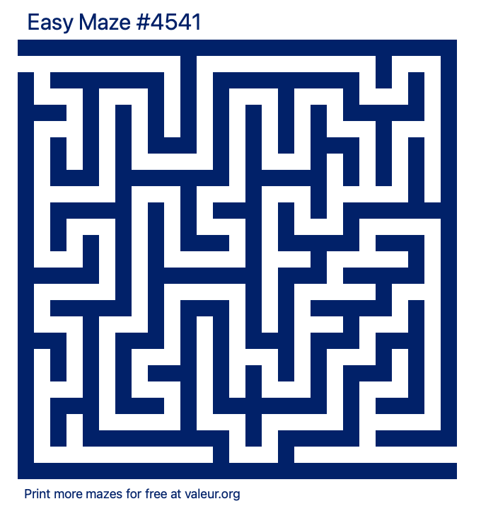 Free Printable Easy Maze number 4541