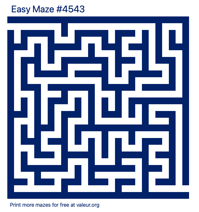 Free Printable Easy Maze number 4543