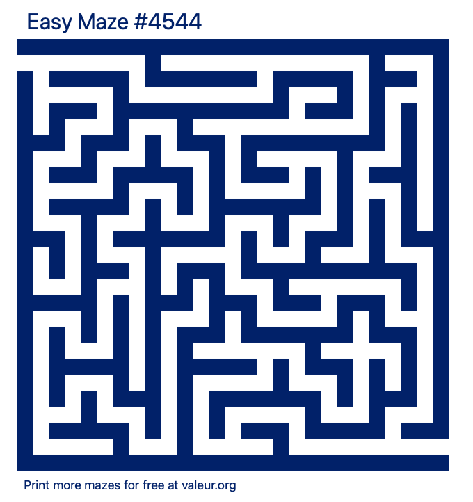 Free Printable Easy Maze number 4544