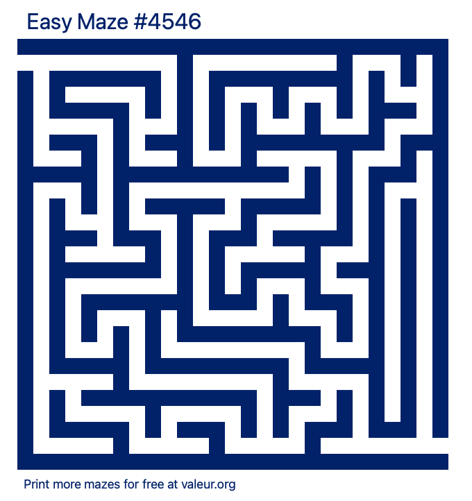 Free Printable Easy Maze number 4546