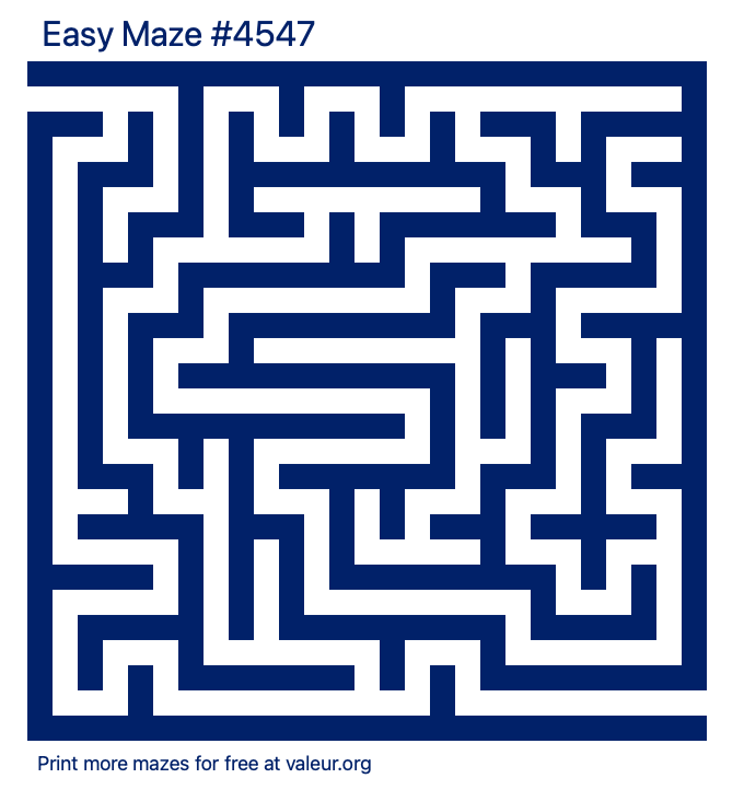 Free Printable Easy Maze number 4547