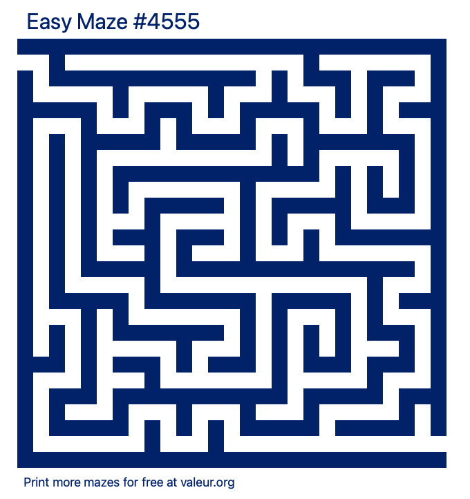 Free Printable Easy Maze number 4555