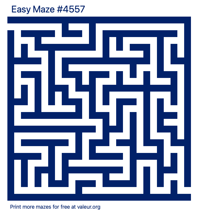 Free Printable Easy Maze number 4557