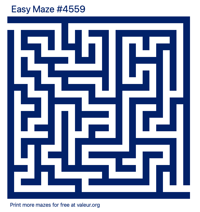 Free Printable Easy Maze number 4559