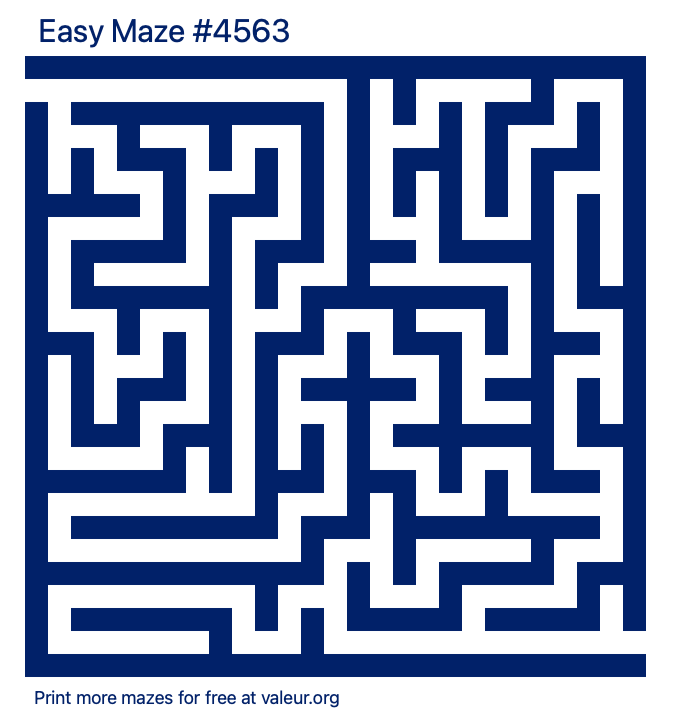 Free Printable Easy Maze number 4563