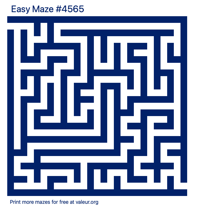 Free Printable Easy Maze number 4565