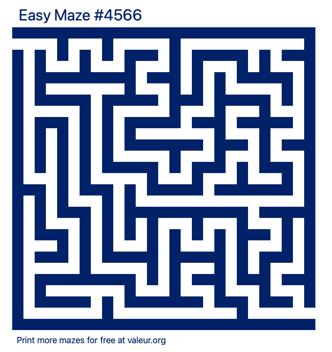 Free Printable Easy Maze number 4566