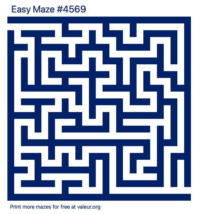 Free Printable Easy Maze number 4569