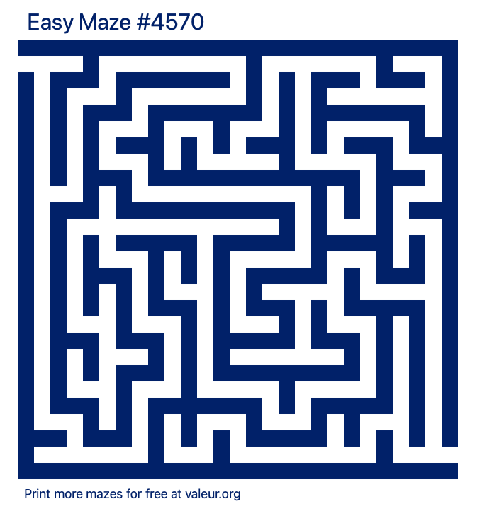 Free Printable Easy Maze number 4570