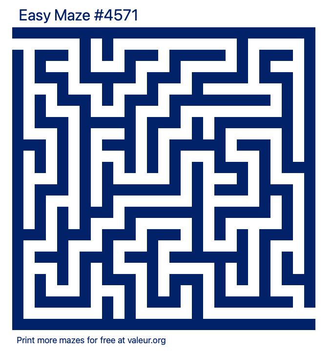 Free Printable Easy Maze number 4571