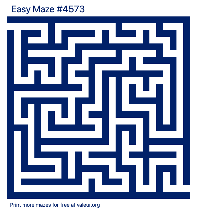 Free Printable Easy Maze number 4573