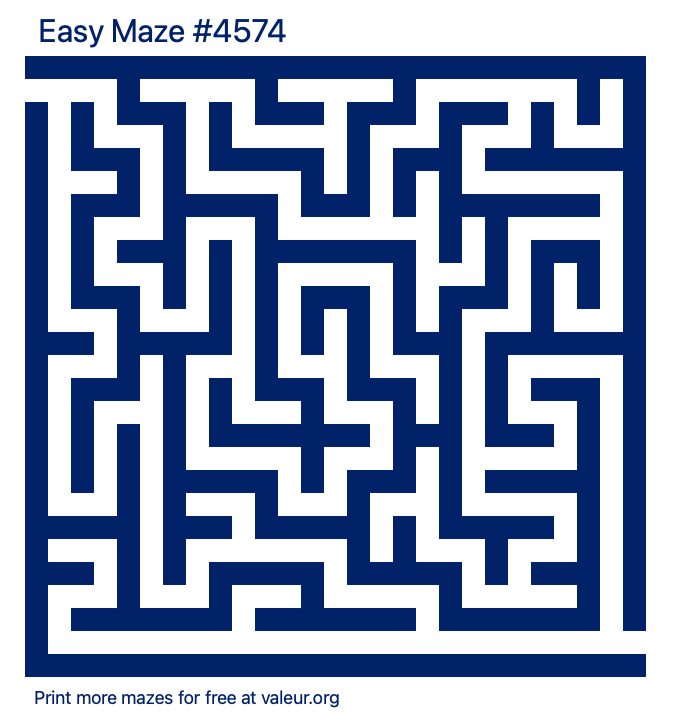 Free Printable Easy Maze number 4574