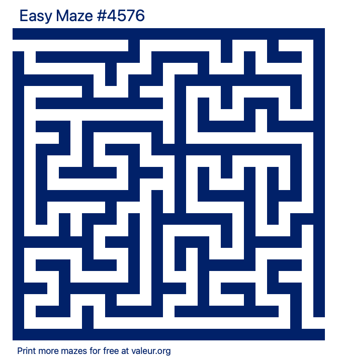 Free Printable Easy Maze number 4576