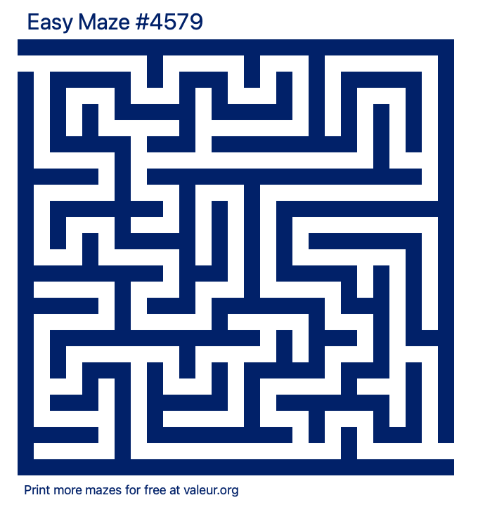 Free Printable Easy Maze number 4579