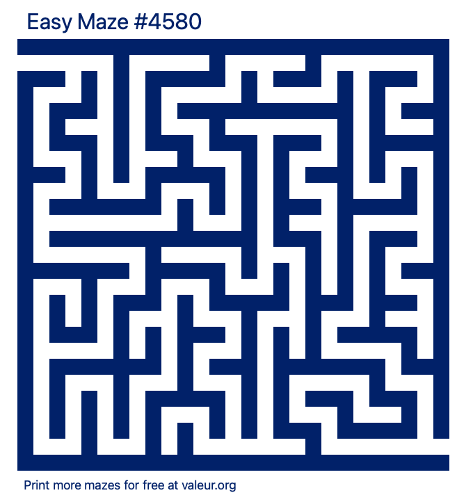 Free Printable Easy Maze number 4580