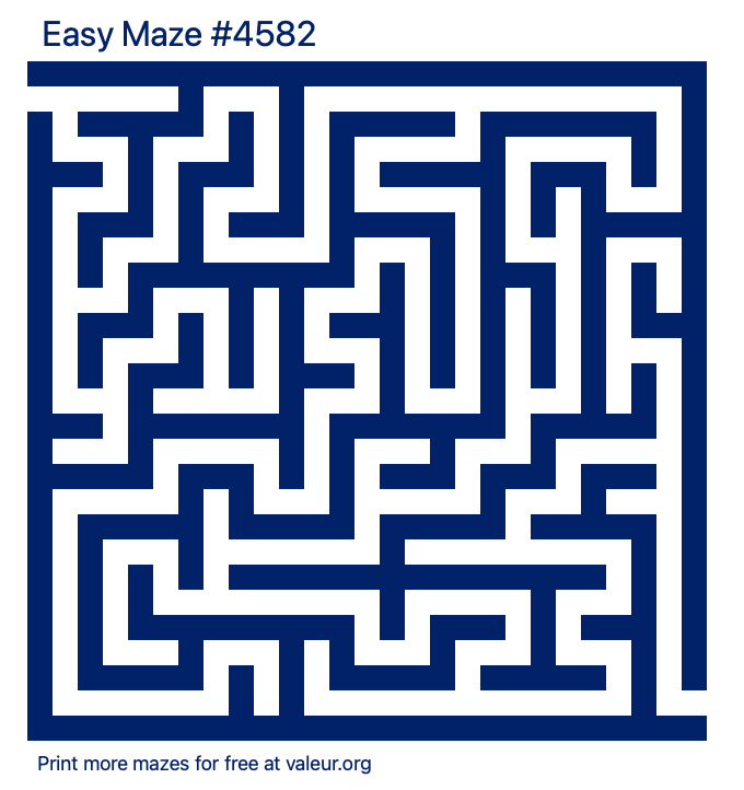 Free Printable Easy Maze number 4582