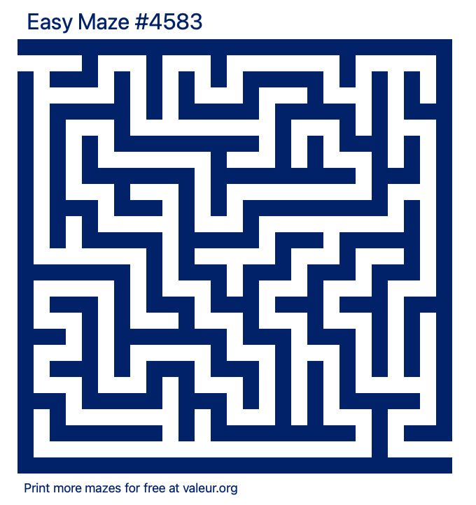 Free Printable Easy Maze number 4583