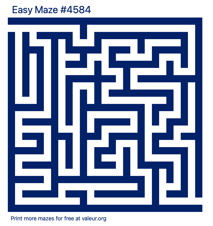 Free Printable Easy Maze number 4584