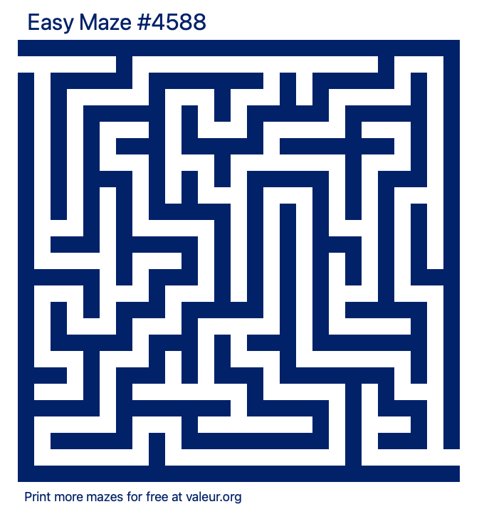 Free Printable Easy Maze number 4588