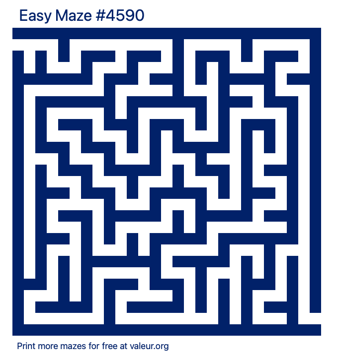 Free Printable Easy Maze number 4590